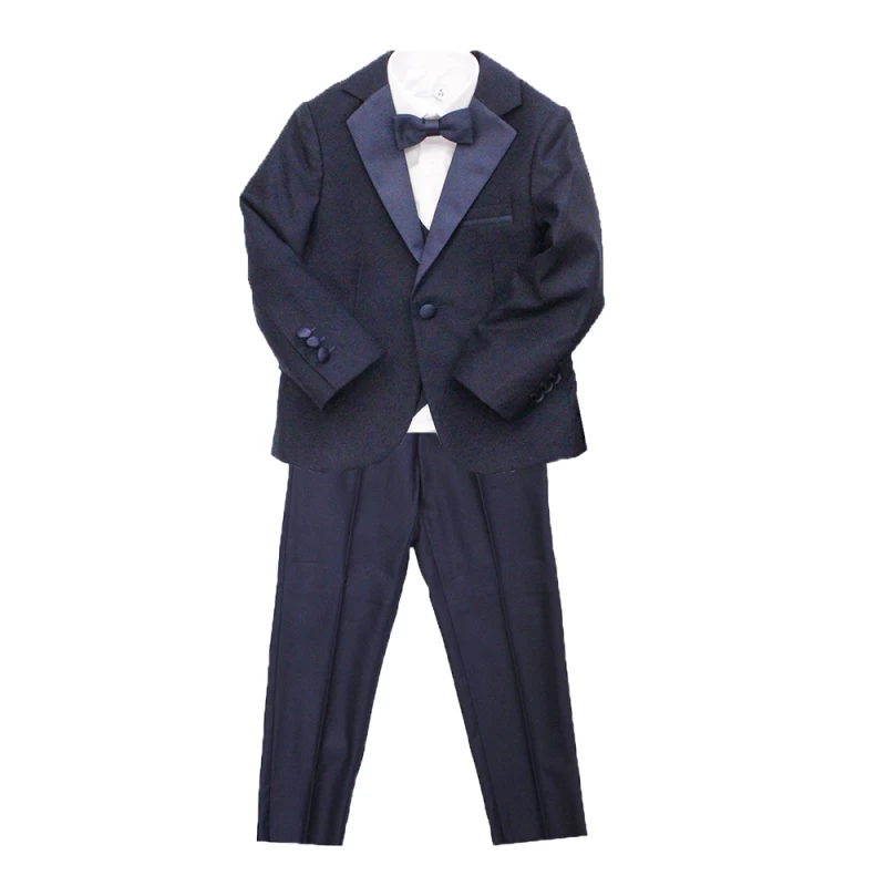 Μπλε παιδικό κοστούμι 4τμχ elegance collection 1695